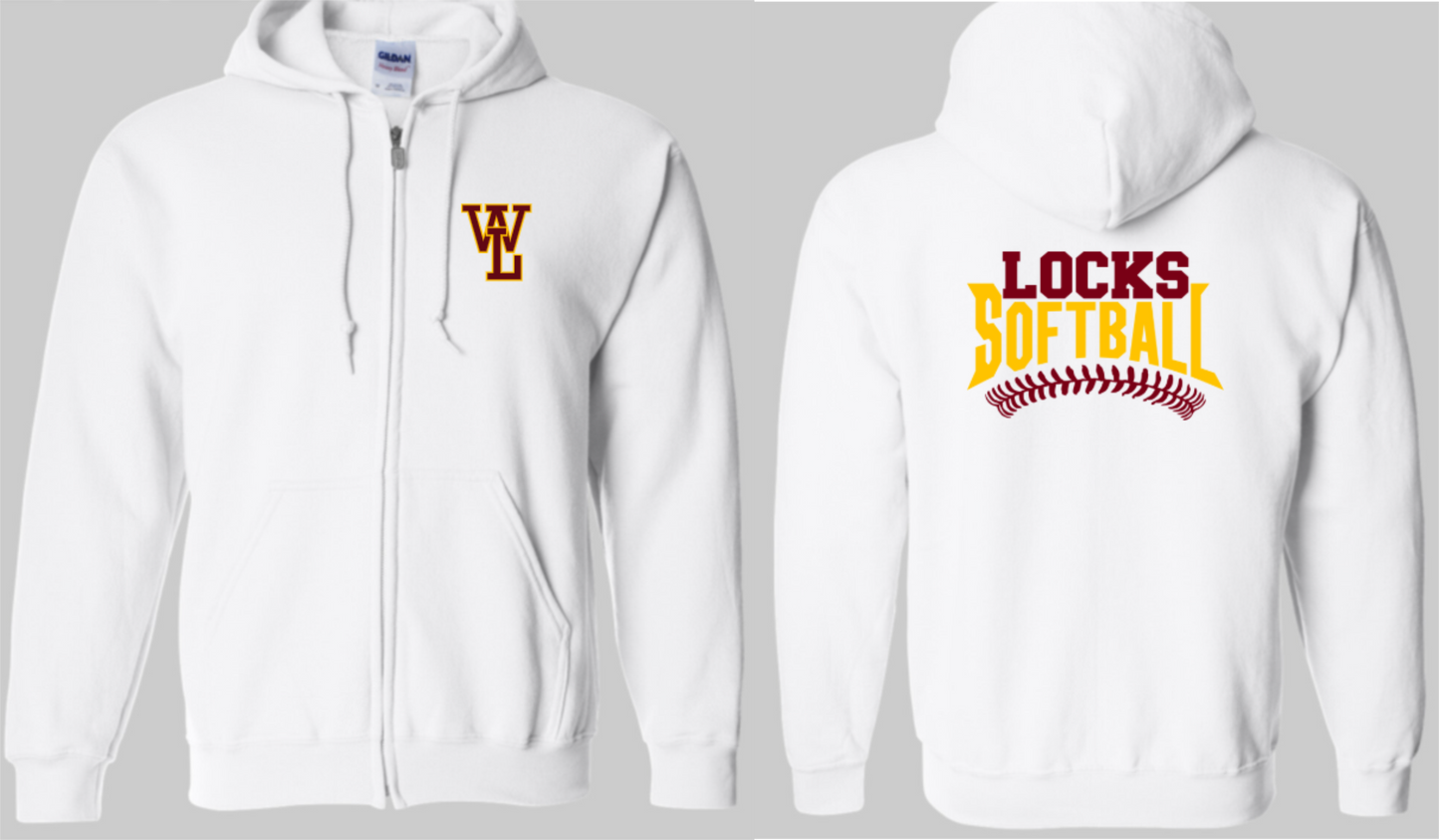 Locks Softball Zip-Up Hoodie 2