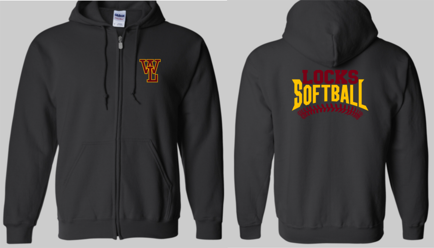 Locks Softball Zip-Up Hoodie 2