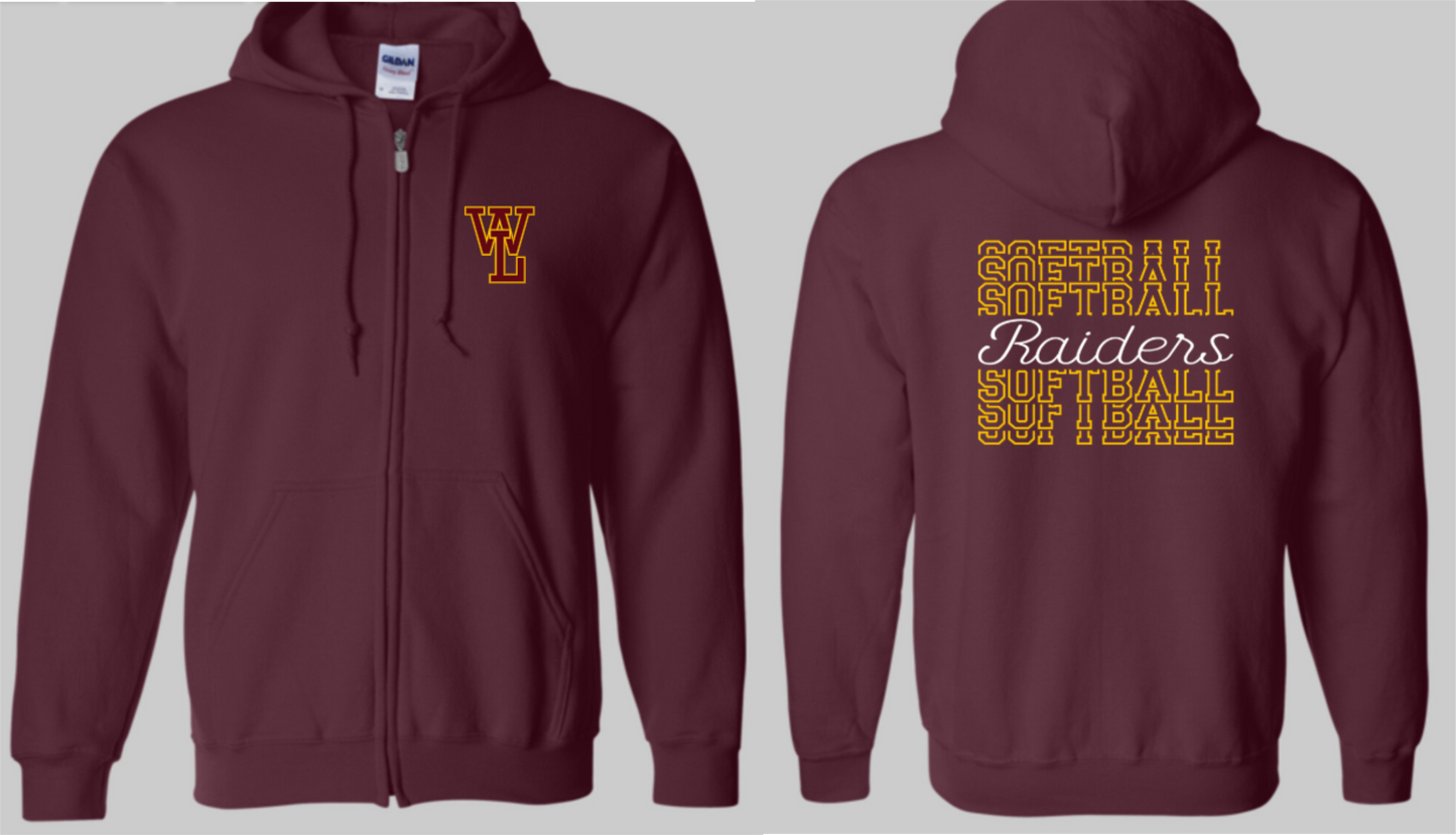Raiders Softball Zip-up