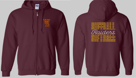 Raiders Softball Zip-up