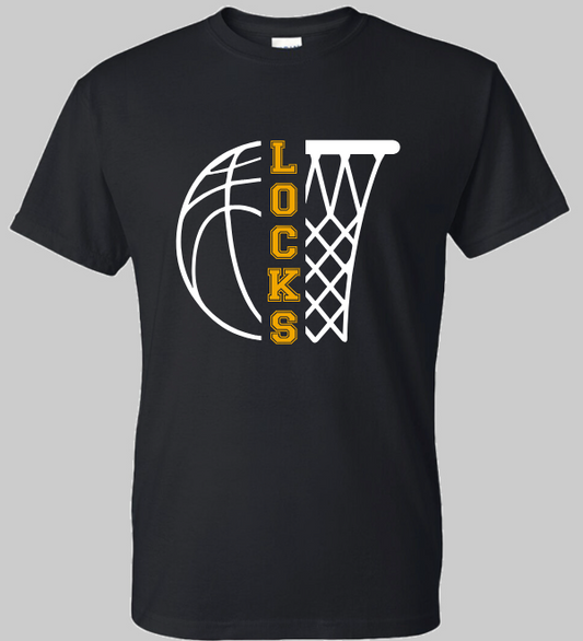 WLHS Locks Basketball Net T-Shirt