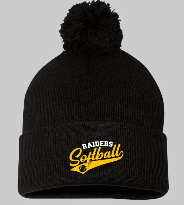 Raiders Softball Pom Beanie