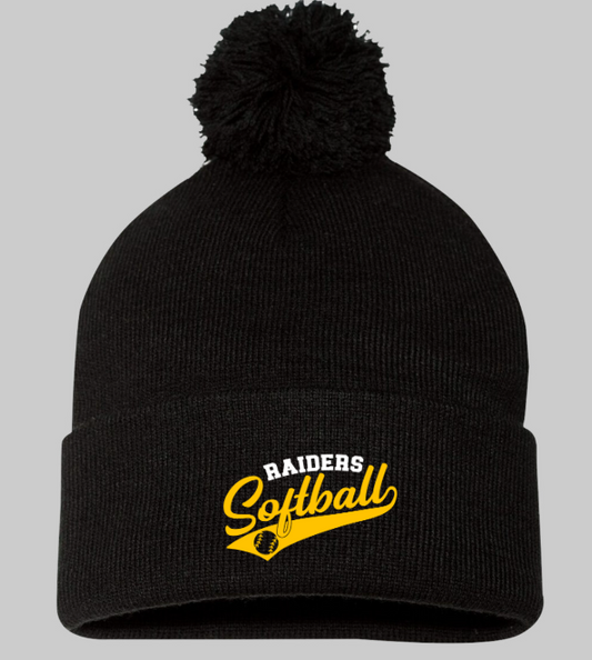 Raiders Softball Pom Beanie