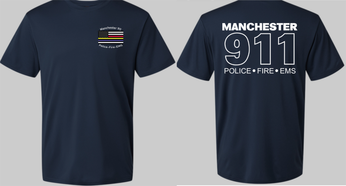 Manchester Mens Polyester Short Sleeve Hollow