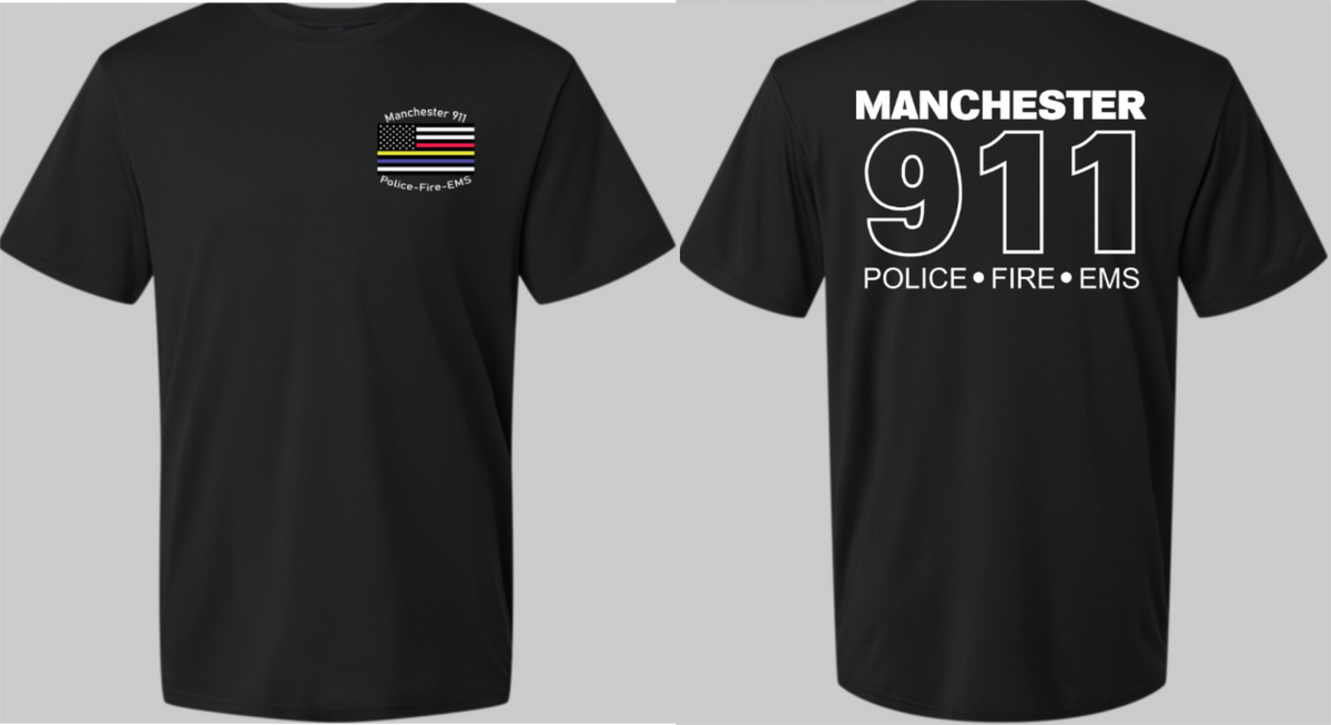 Manchester Mens Polyester Short Sleeve Hollow