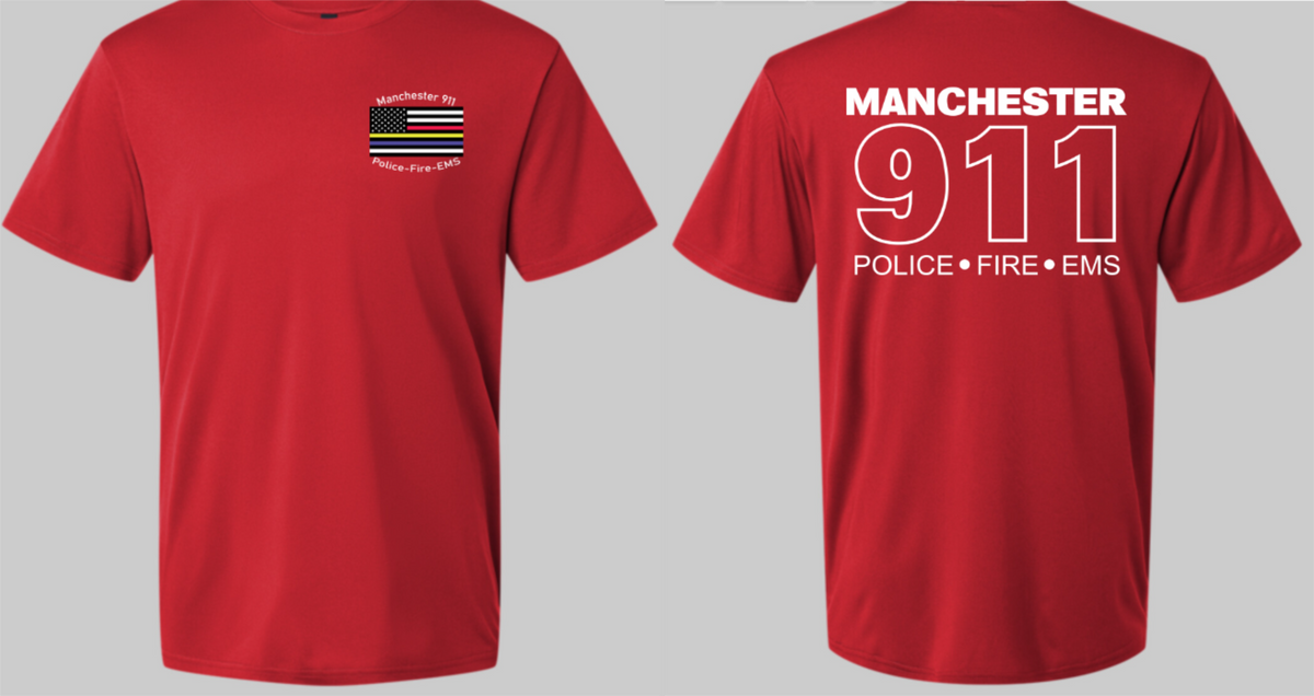 Manchester Mens Polyester Short Sleeve Hollow