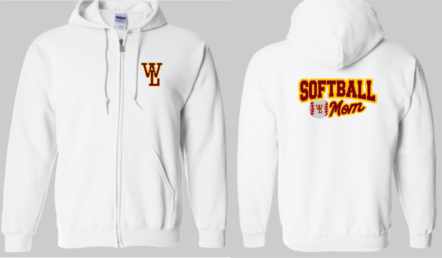 Softball Mom Zip-up